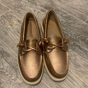 Sperry Vida Rose Gold Boat Shoes